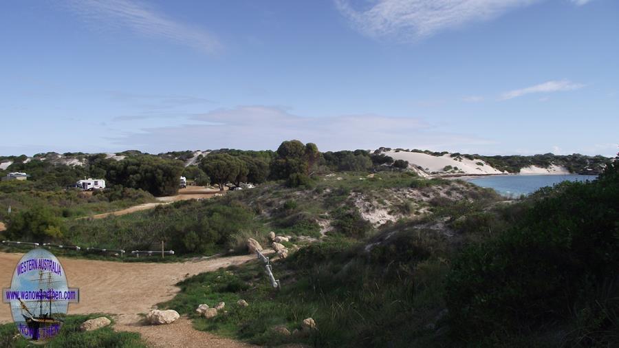 Part of the campsite at Sandy Cape