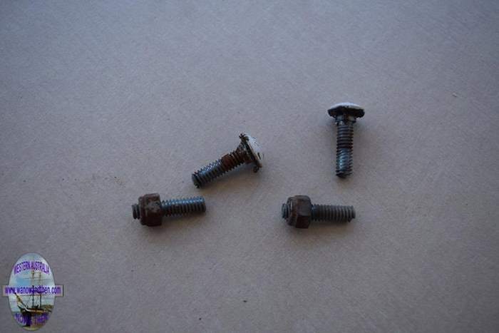 Sheared roof support bolts