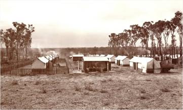 Tent town at Rocky Gully - Mary Dowling Collection, Mt Barker